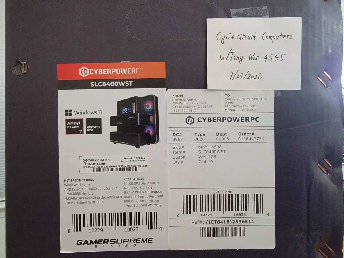 RTX 5090 32GB FE | AMD Ryzen 7 9850X3D | 32GB DDR5 | 2TB SSD "SUPREME MACHINE"