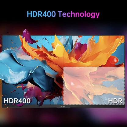 KTC 24 inch 190Hz/180Hz Gaming Monitor,HDR 400 Fast IPS Screen,FHD 1080P Monitor, 133% sRGB,AdaptiveSync,1ms Response Time,HDMI *2&DP*1,Tilt Adjustable, Eye Care