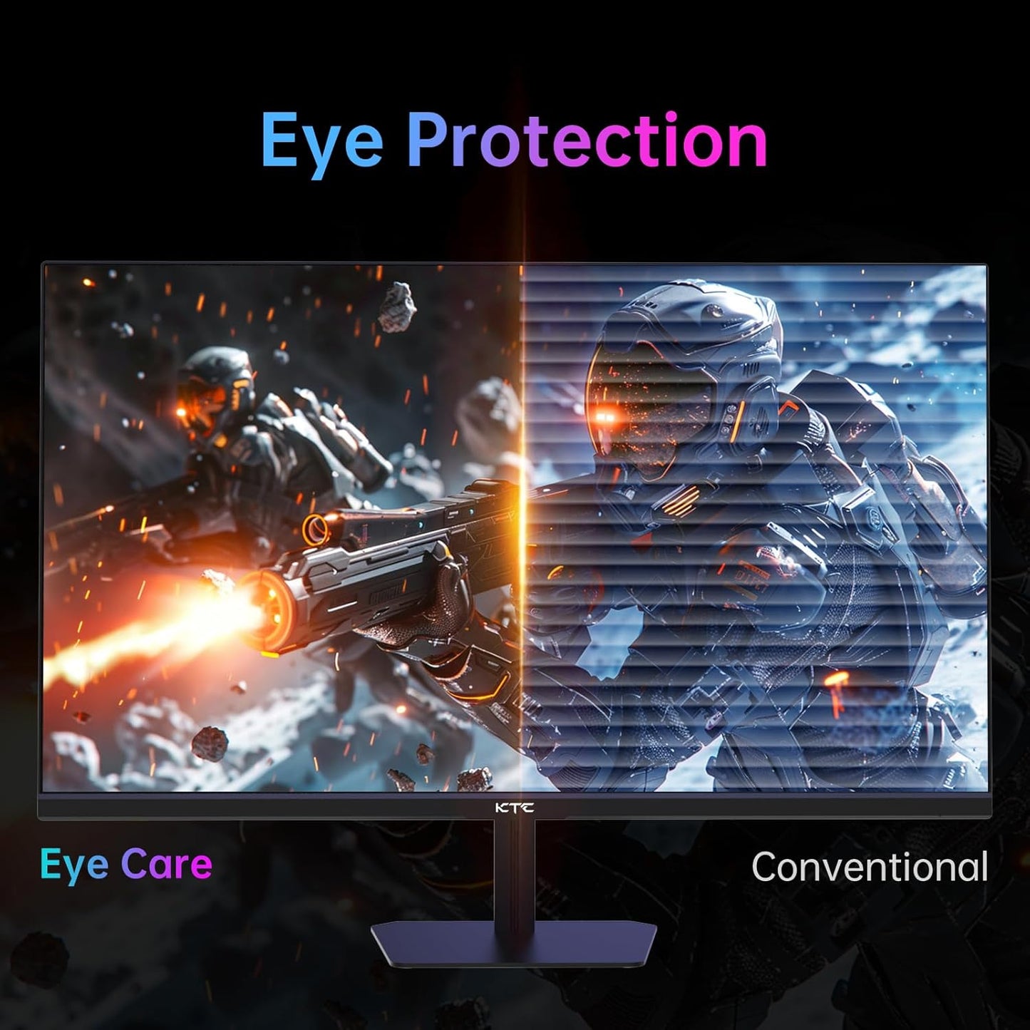 KTC 24 inch 190Hz/180Hz Gaming Monitor,HDR 400 Fast IPS Screen,FHD 1080P Monitor, 133% sRGB,AdaptiveSync,1ms Response Time,HDMI *2&DP*1,Tilt Adjustable, Eye Care