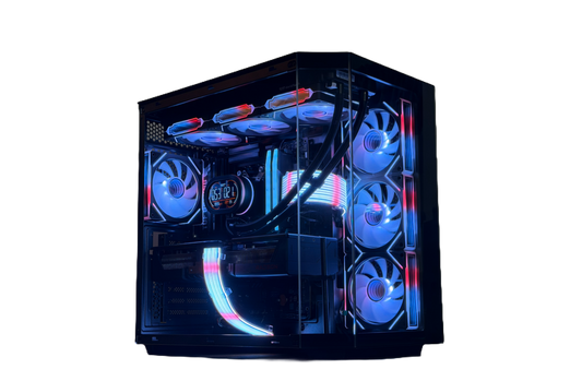 ⚡Obsidian X — Ryzen 9 7900X • RX 9070 XT • 32GB DDR5 • Black RGB Beast