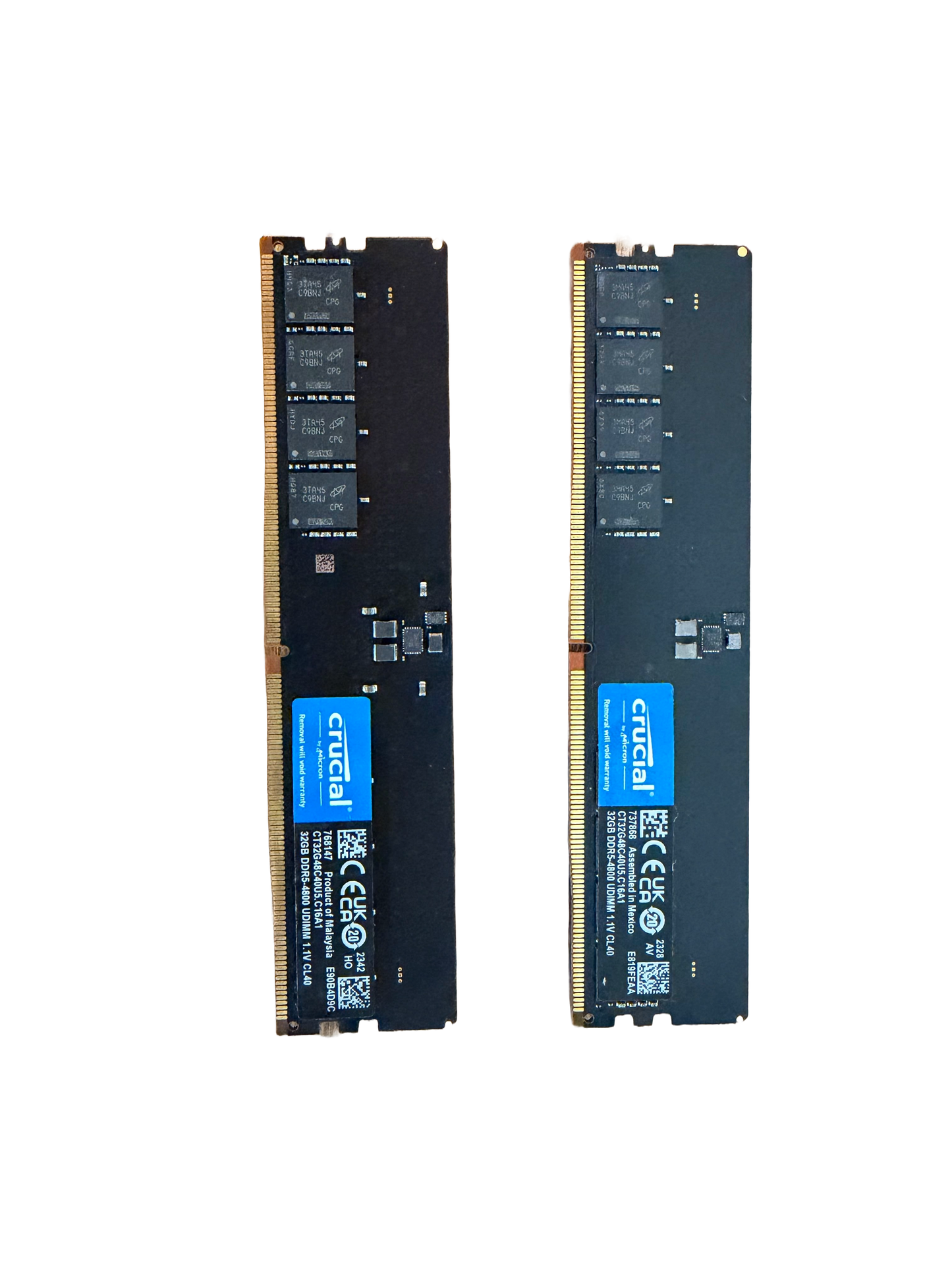 64gb (2x32gb) Crucial DDR5 4800mhz cl40