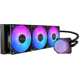 Coolermaster Liquid Elite 360mm AIO Cooler, Dual-Chamber Pump, Customizable aRGB Lighting, Maintenance-Free