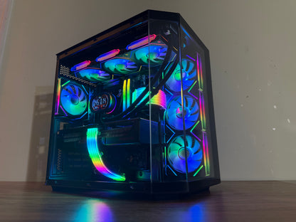 ⚡Obsidian X — Ryzen 9 7900X • RX 9070 XT • 32GB DDR5 • Black RGB Beast