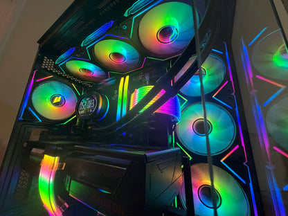 ⚡Obsidian X — Ryzen 9 7900X • RX 9070 XT • 32GB DDR5 • Black RGB Beast
