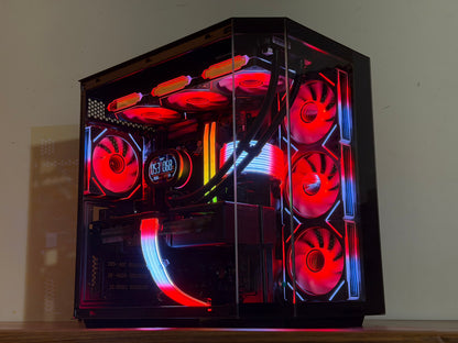 ⚡Obsidian X — Ryzen 9 7900X • RX 9070 XT • 32GB DDR5 • Black RGB Beast