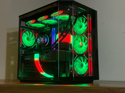⚡Obsidian X — Ryzen 9 7900X • RX 9070 XT • 32GB DDR5 • Black RGB Beast
