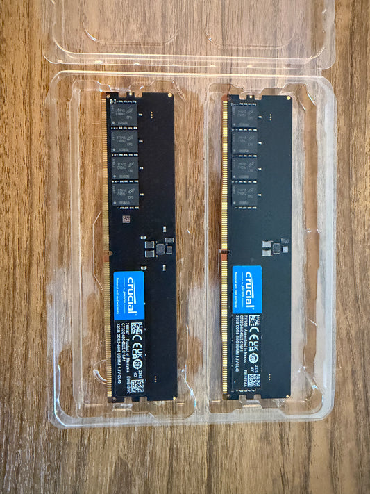 64gb (2x32gb) Crucial DDR5 4800mhz cl40