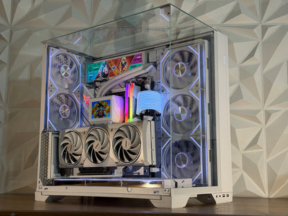 🤍❄️ “FROST MIRAGE” | Ryzen 7 9800X3D + RTX 5080 White | 32GB DDR5 | 2TB | Dual LCD | Windows 11 Pro ❄️🤍