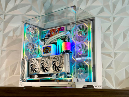 🤍❄️ “FROST MIRAGE” | Ryzen 7 9800X3D + RTX 5080 White | 32GB DDR5 | 2TB | Dual LCD | Windows 11 Pro ❄️🤍