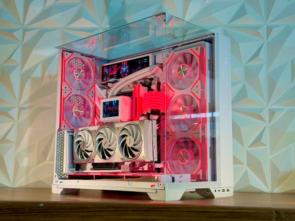 🤍❄️ “FROST MIRAGE” | Ryzen 7 9800X3D + RTX 5080 White | 32GB DDR5 | 2TB | Dual LCD | Windows 11 Pro ❄️🤍