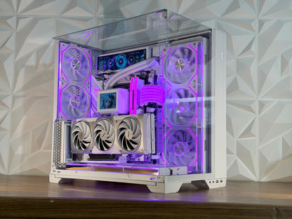 🤍❄️ “FROST MIRAGE” | Ryzen 7 9800X3D + RTX 5080 White | 32GB DDR5 | 2TB | Dual LCD | Windows 11 Pro ❄️🤍
