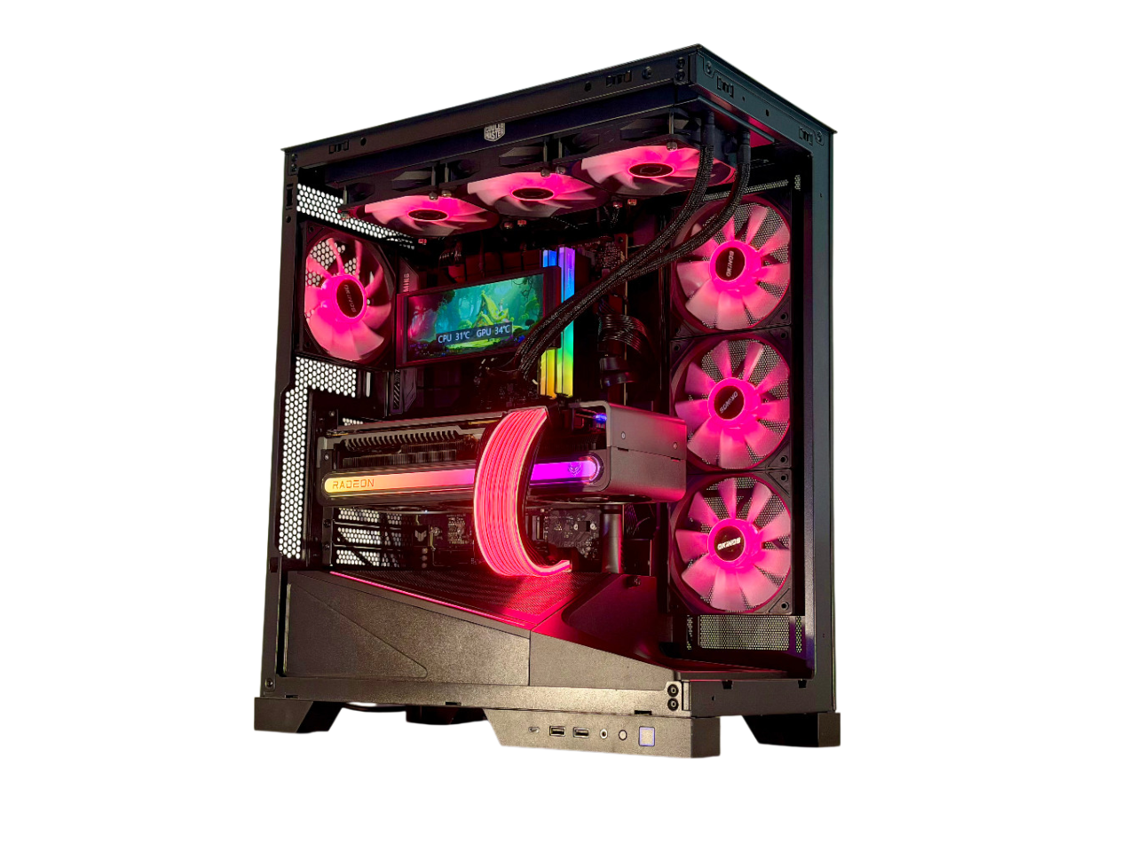 🌊 “AQUA OVERDRIVE” — i9-13900K | RX 7900 XTX | 32GB DDR5| 2TB NVMe | LCD | Windows 11 Pro 🌊