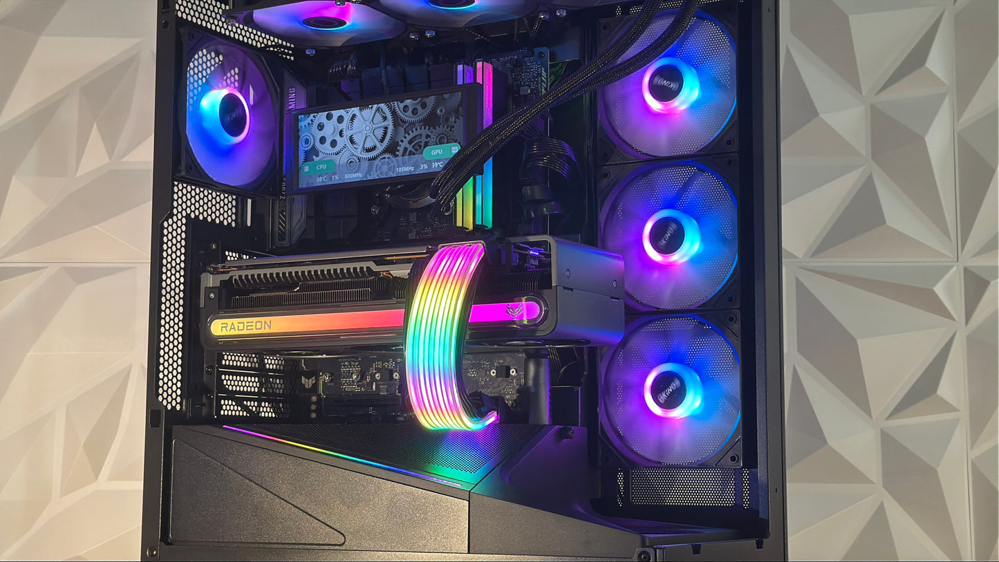 🌊 “AQUA OVERDRIVE” — i9-13900K | RX 7900 XTX | 32GB DDR5| 2TB NVMe | LCD | Windows 11 Pro 🌊