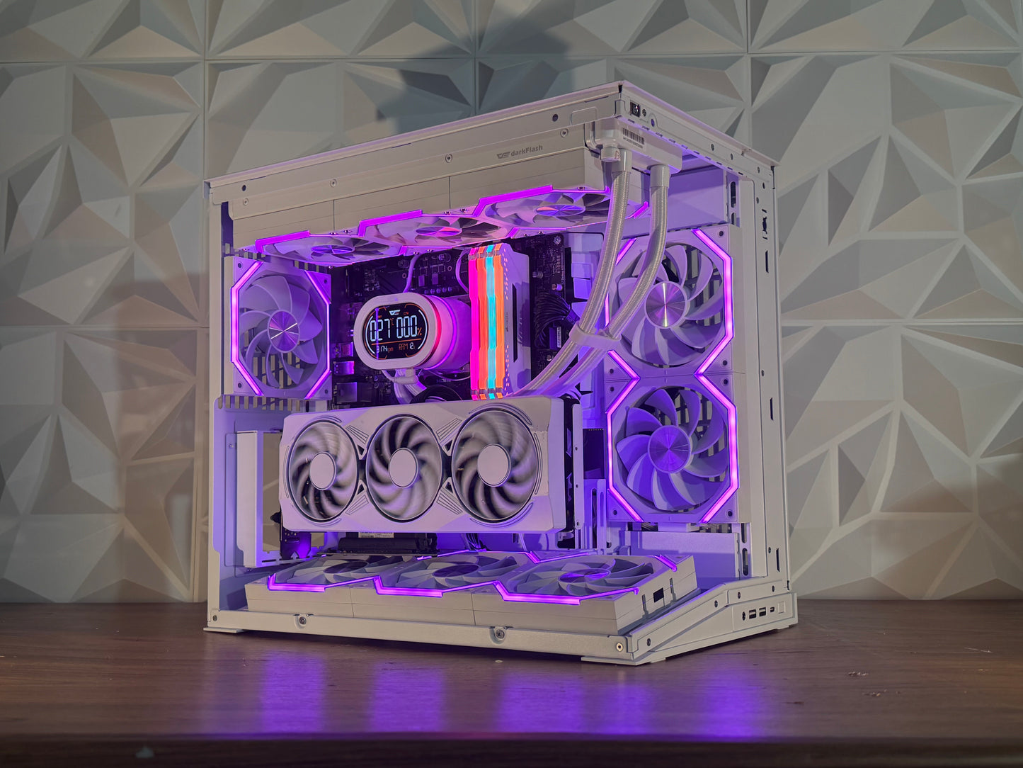 🌌⚡ “GALAXY STRATA” | RTX 5070 + i5-14600K | 32GB RGB | 2TB NVMe | LCD AIO | Windows 11 Pro ⚡🌌