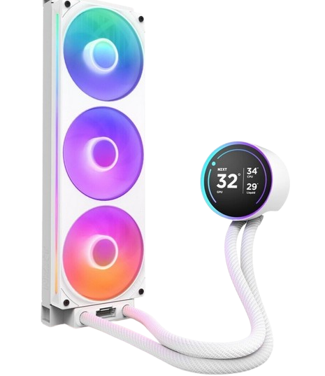 NZXT Kraken Elite RGB 360mm 2024  (Single-Frame RGB Core Fan) Liquid Cooler - White
