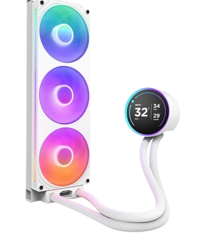 NZXT Kraken Elite RGB 360mm 2024  (Single-Frame RGB Core Fan) Liquid Cooler - White